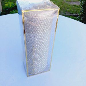 Oak Forest Rolled Handmade Sparkling Glitter Beeswax Candle 8"